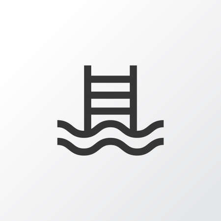 Swimming Pool Icon Symbol. Premium Quality Isolated Basin Ladder Element In Trendy Style.のイラスト素材