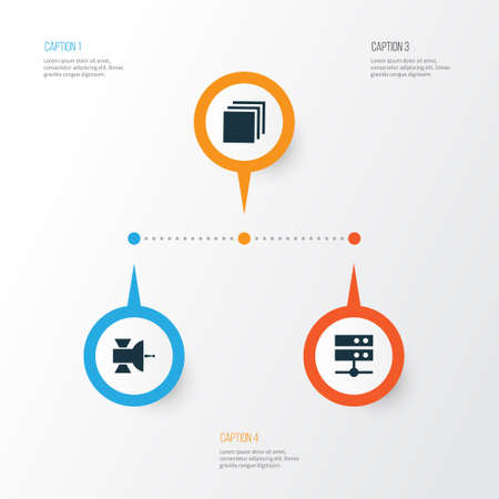 Music Icons Set. Collection Of Group, Datacenter, Communication Antenna And Other Elements. Also Includes Symbols Such As Server, Datacenter, Media.のイラスト素材