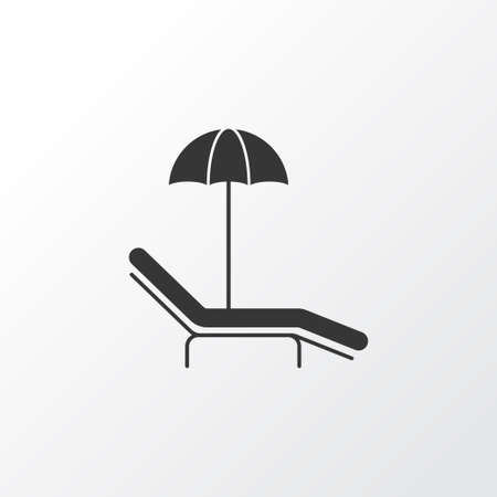 Premium Quality Isolated Relax Chair Element In Trendy Style.  Beach Icon Symbol.のイラスト素材