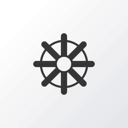 Premium Quality Isolated Steering Wheel Element In Trendy Style.  Rudder Icon Symbol.のイラスト素材