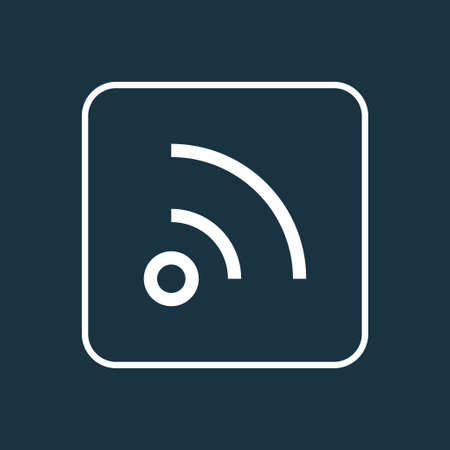 Premium Quality Isolated Feed Element In Trendy Style.  Wifi Outline Symbol.のイラスト素材