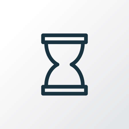 Premium Quality Isolated Hourglass Element In Trendy Style.  Sandglass Outline Symbol.