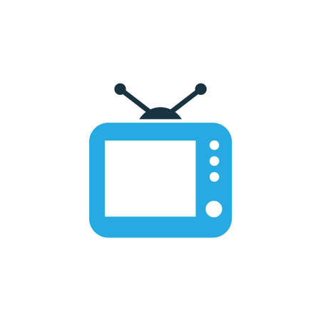 Tv Colorful Icon Symbol. Premium Quality Isolated Television Element In Trendy Style.のイラスト素材