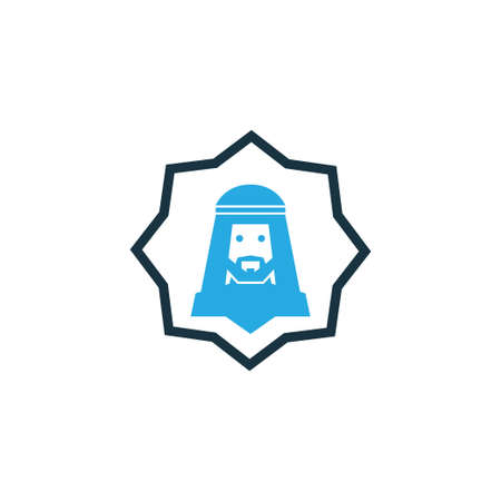 Premium Quality Isolated Arabian Element In Trendy Style.  Human Colorful Icon Symbol.のイラスト素材