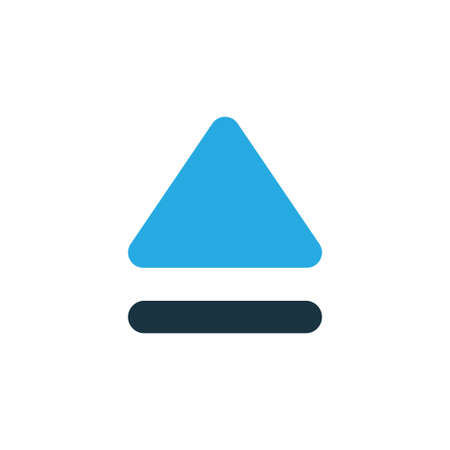 Eject Colorful Icon Symbol. Premium Quality Isolated Top Element In Trendy Style.