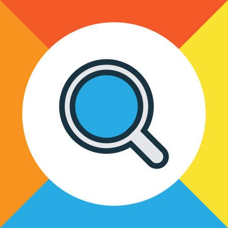 Premium Quality Isolated Magnifier Element In Trendy Style.  Search Colorful Outline Symbol. の写真素材