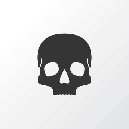 Skull Icon Symbol. Premium Quality Isolated Skeleton Element In Trendy Style.のイラスト素材