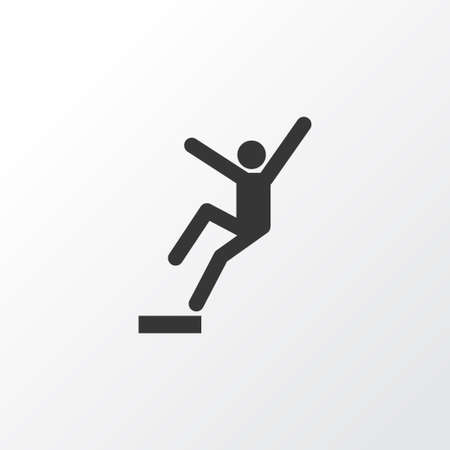 Downfall Icon Symbol. Premium Quality Isolated Fall Hazard Element In Trendy Style.のイラスト素材