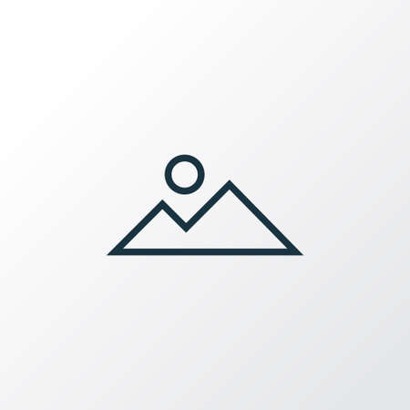 Mountain icon line symbol. Premium quality isolated landscape element in trendy style.