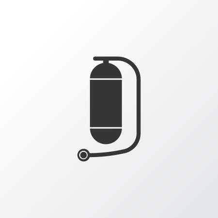Oxygen cylinder icon symbol. Premium quality isolated underwater tank element in trendy style.の写真素材