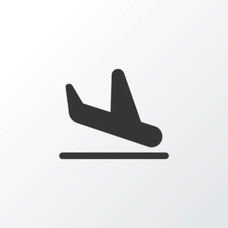 Plane landing icon symbol. Premium quality isolated airport element in trendy style.の写真素材