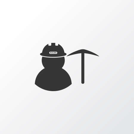 Miner icon symbol. Premium quality isolated worker element in trendy style.の写真素材
