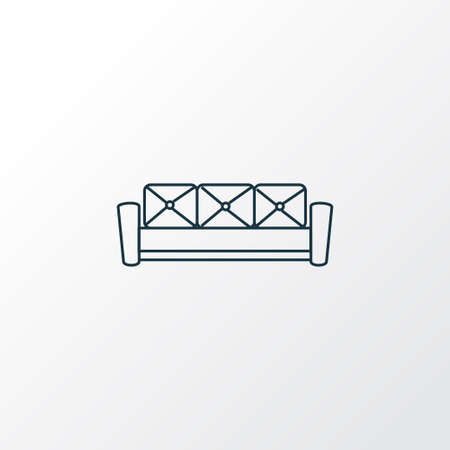 Couch icon line symbol. Premium quality isolated sofa element in trendy style.のイラスト素材