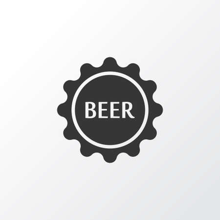 Beer lid icon symbol. Premium quality isolated bottle cap element in trendy style.の写真素材
