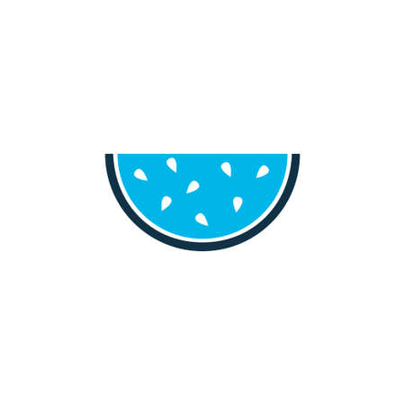 Tasty icon colored symbol. Premium quality isolated melon element in trendy style.の写真素材