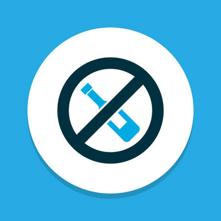 No alcohol icon colored symbol. Premium quality isolated forbidden element in trendy style.の写真素材