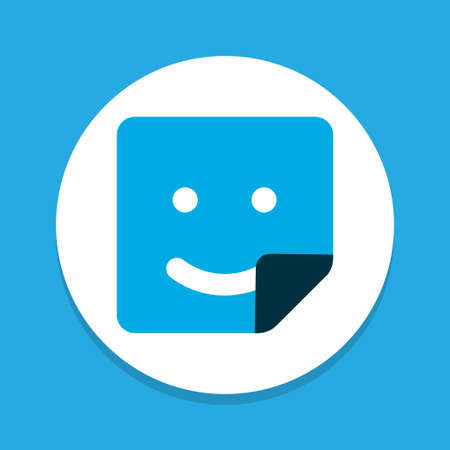 Smile icon colored symbol. Premium quality isolated sticker element in trendy style.のイラスト素材