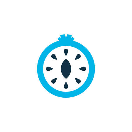 Tomato slice icon colored symbol. Premium quality isolated food element in trendy style.の写真素材