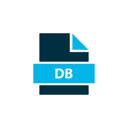 File db icon colored symbol. Premium quality isolated database element in trendy style.の写真素材