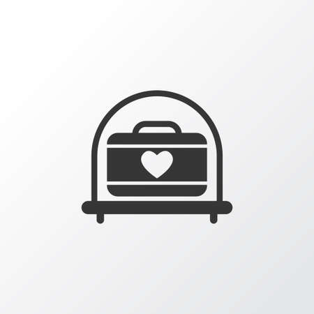 Transportation of suitcase icon symbol. Premium quality isolated luggage cart element in trendy style.の写真素材
