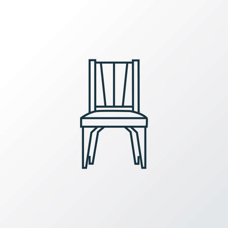 Dining chair icon line symbol. Premium quality isolated seat element in trendy style.の写真素材