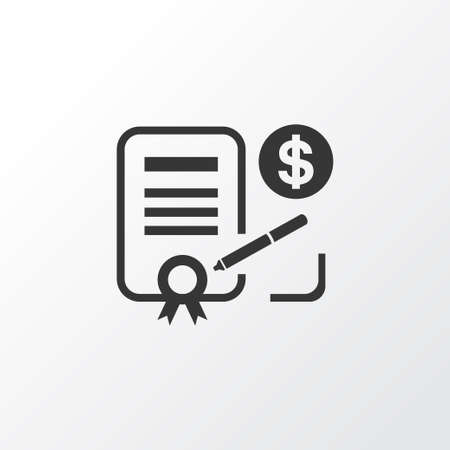 Contract icon symbol. Premium quality isolated agreement element in trendy style.の写真素材
