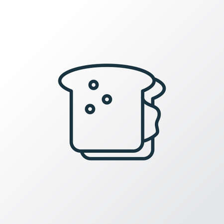 Sandwich icon line symbol. Premium quality isolated burger element in trendy style.の写真素材