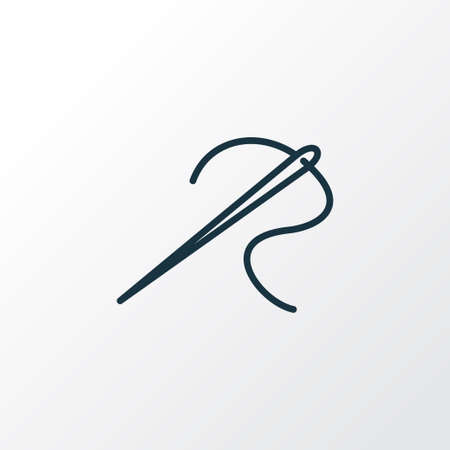 Needle icon line symbol. Premium quality isolated stitch element in trendy style.のイラスト素材