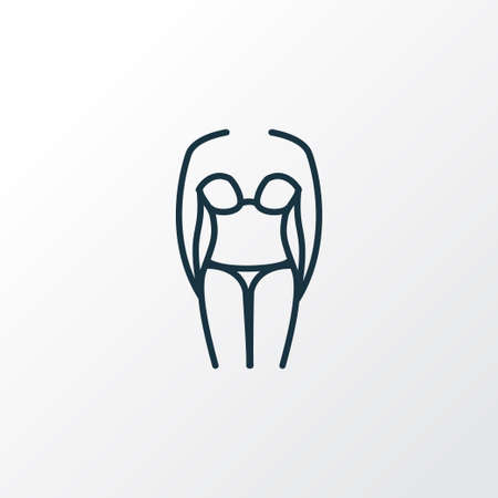 Bikini icon line symbol. Premium quality isolated swimsuit element in trendy style.のイラスト素材