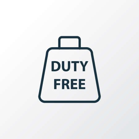 Duty free zone icon line symbol. Premium quality isolated tax free element in trendy style.のイラスト素材