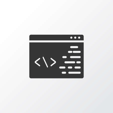 Programming icon symbol. Premium quality isolated coding element in trendy style.の写真素材