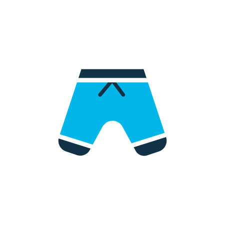 Shorts icon colored symbol. Premium quality isolated swimming trunks element in trendy style.の写真素材