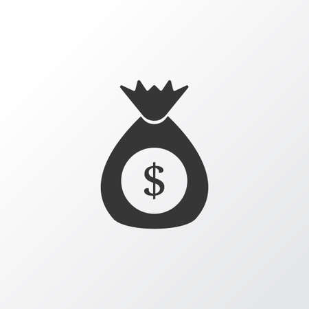 Money sack icon symbol. Premium quality isolated finance bag element in trendy style.の写真素材