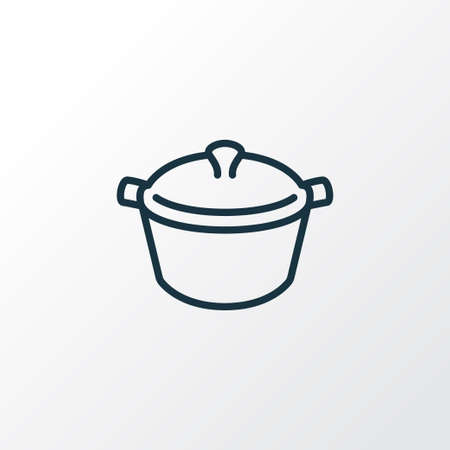 Pot icon line symbol. Premium quality isolated saucepan element in trendy style.のイラスト素材