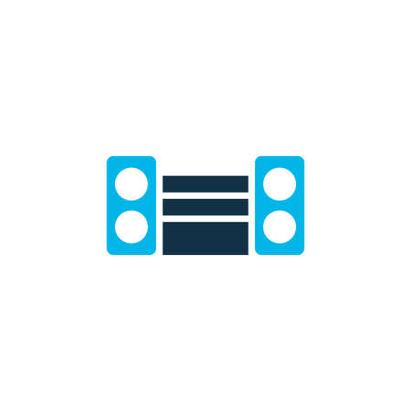 Sound system icon colored symbol. Premium quality isolated amplifier element in trendy style.の写真素材