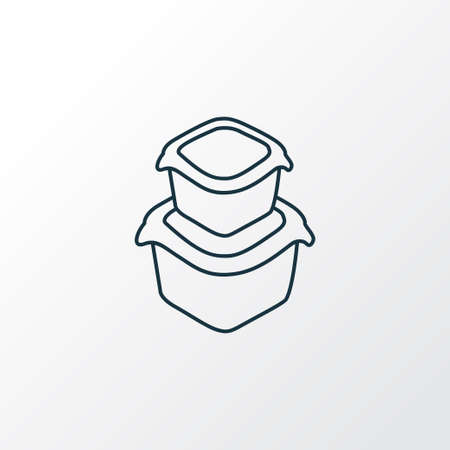 Food container icon line symbol. Premium quality isolated storage element in trendy style.の写真素材