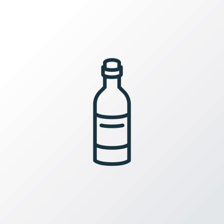 Wine bottle icon line symbol. Premium quality isolated alcohol element in trendy style.の写真素材