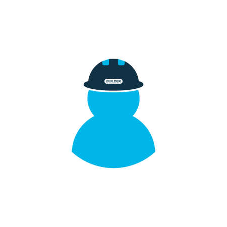 Foreman icon colored symbol. Premium quality isolated builder element in trendy style.のイラスト素材