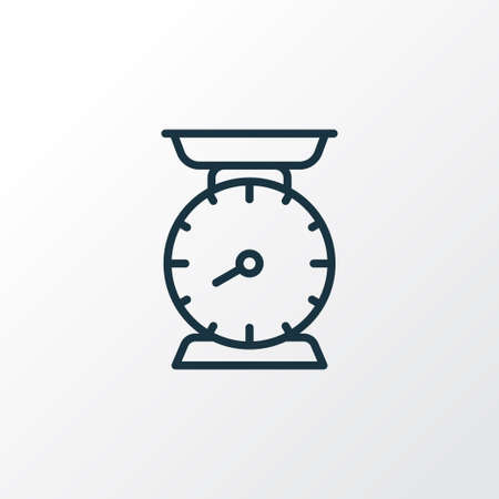 Kitchen scales icon line symbol. Premium quality isolated weight element in trendy style.の写真素材