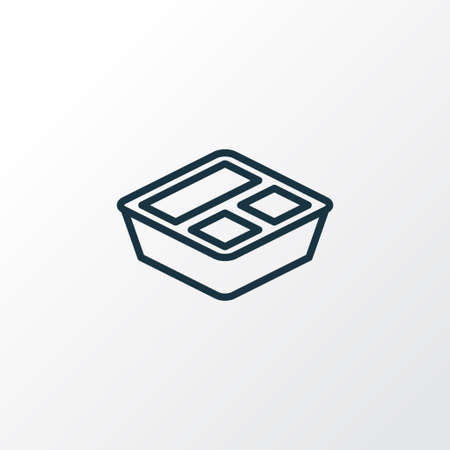 Lunchbox icon line symbol. Premium quality isolated food container element in trendy style.の写真素材