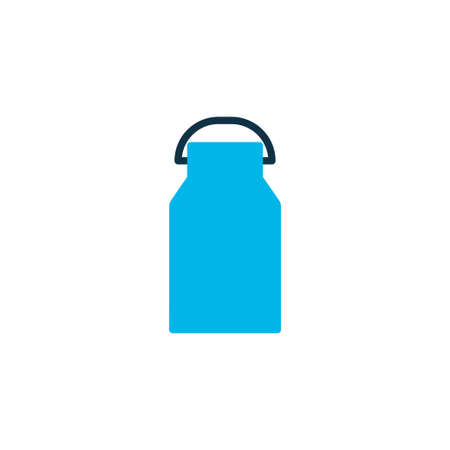 Milk can icon colored symbol. Premium quality isolated dairy element in trendy style.の写真素材