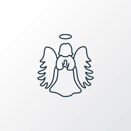 Angel icon line symbol. Premium quality isolated halo element in trendy style.の写真素材
