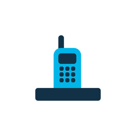 Phone icon colored symbol. Premium quality isolated telephone element in trendy style.の写真素材