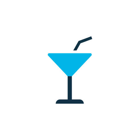 Cocktail icon colored symbol. Premium quality isolated martini element in trendy style.の写真素材