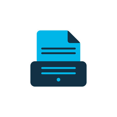 Printer icon colored symbol. Premium quality isolated print machine element in trendy style.のイラスト素材