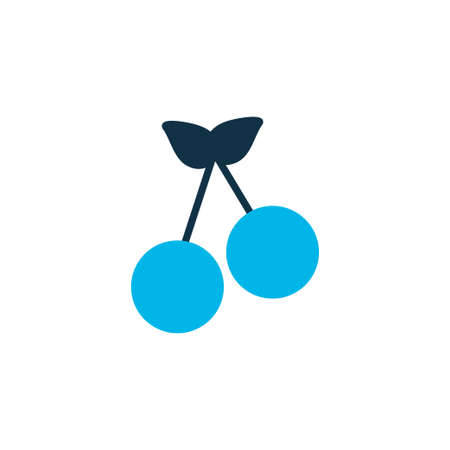 Cherry icon colored symbol. Premium quality isolated morello element in trendy style.の写真素材