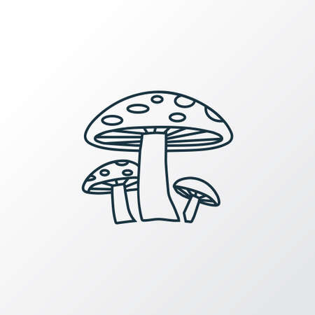 Mushroom icon line symbol. Premium quality isolated champignon element in trendy style.の写真素材