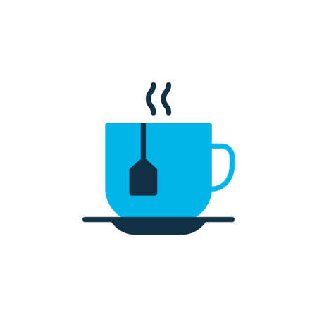 Tea icon colored symbol. Premium quality isolated teacup element in trendy style.の写真素材