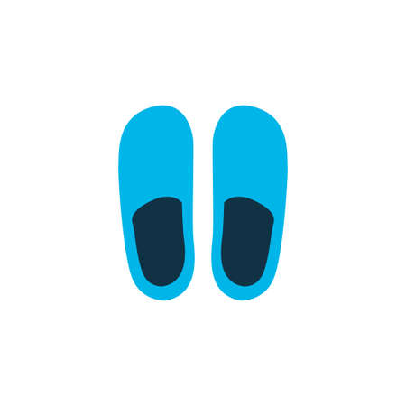 Slippers icon colored symbol. Premium quality isolated home shoes element in trendy style.の写真素材
