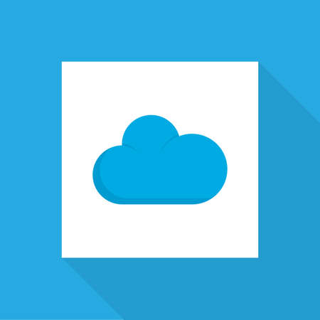Cloudy icon flat symbol. Premium quality isolated cloud element in trendy style.